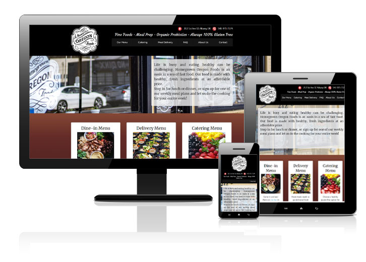 Website Design Example Screenshots